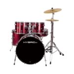 HYBRID DRUM SET 5 PIECE WINE RED HD5WR - Image 2